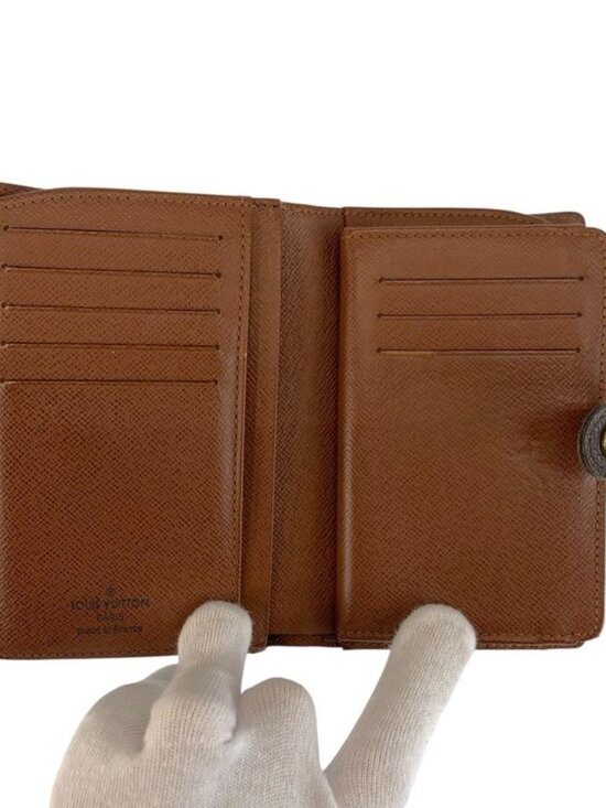 Louis Vuitton Monogram Porte Monnaie Viet Viennois Brown Fold Wallet Compact - Picture 6 of 9
